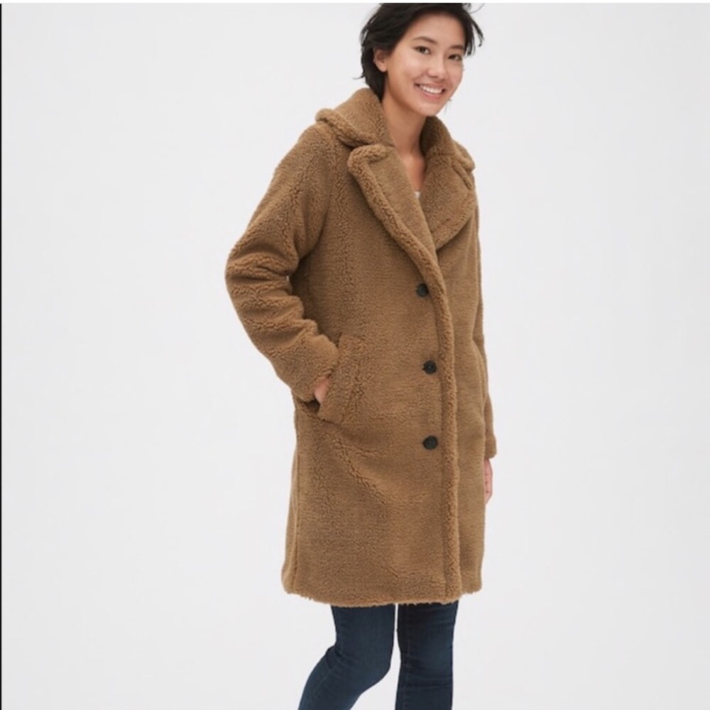 NWT Gap Teddy Coat in Cocoa